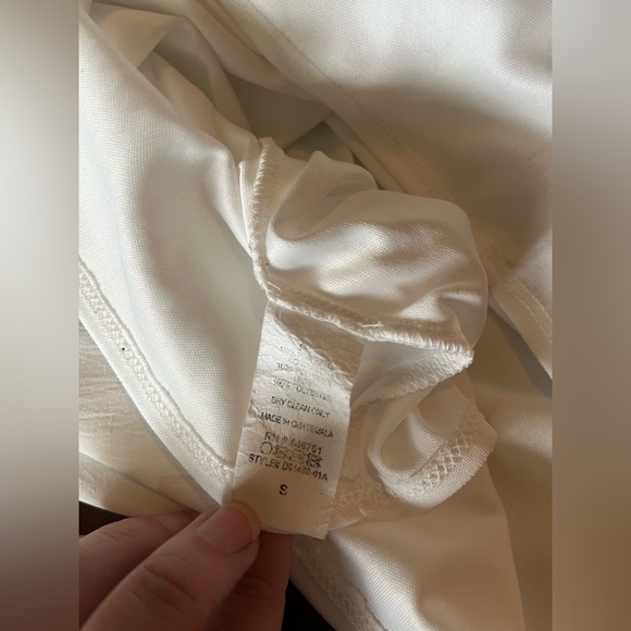 Altar’d State White Polka Dot Tulle Sleeve Tie Back Minidress - Picture 7 of 10